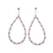 Sterling Silver Rhodochrosite Bead Post Dangle Earrings AX128083